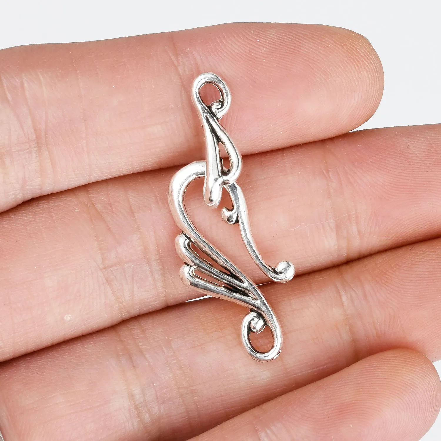 10pcs Treble Clef Charms Musical Note Earring Earring Hook Earring Charm DIY Jewelry Making 103292