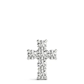 1/2 Carat Tw Diamond Religious Cross Pendant In 14K White Gold