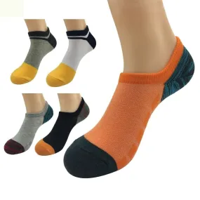 5 Pairs Lot Casual No Show Cotton Low Cut Ankle Harajuku Style Socks for Men