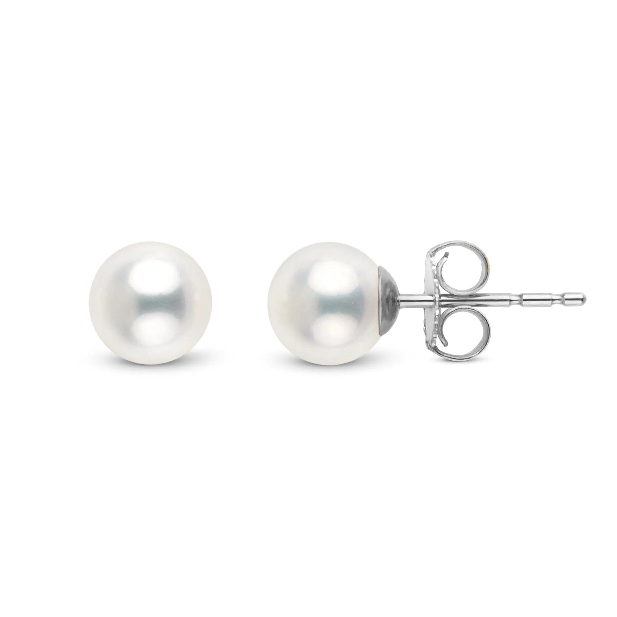 5.5-6.0 mm White Freshadama Freshwater Pearl Stud Earrings