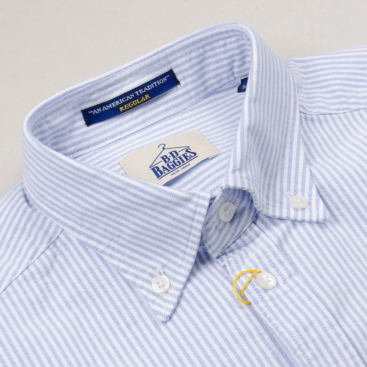 BD Baggies - Bradfort BD Shirt With Pocket - Oxford Striped Light Blue