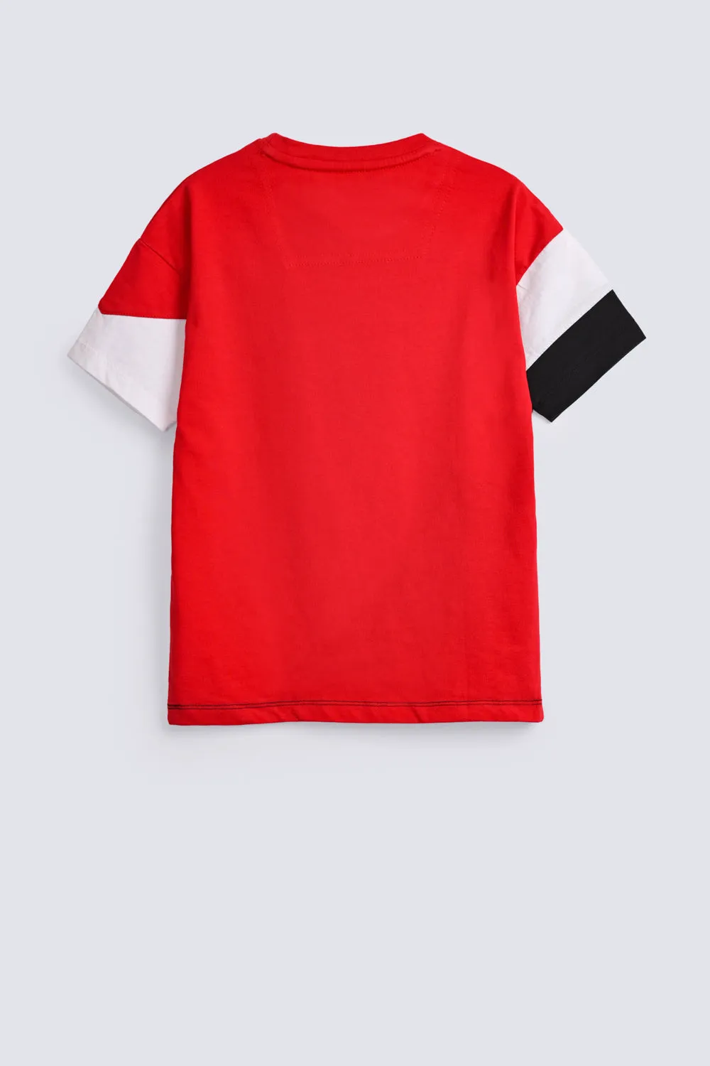 BOYS DROP SHOULDER PANEL TEE