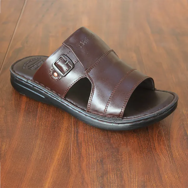 Brown medicated slippers for men