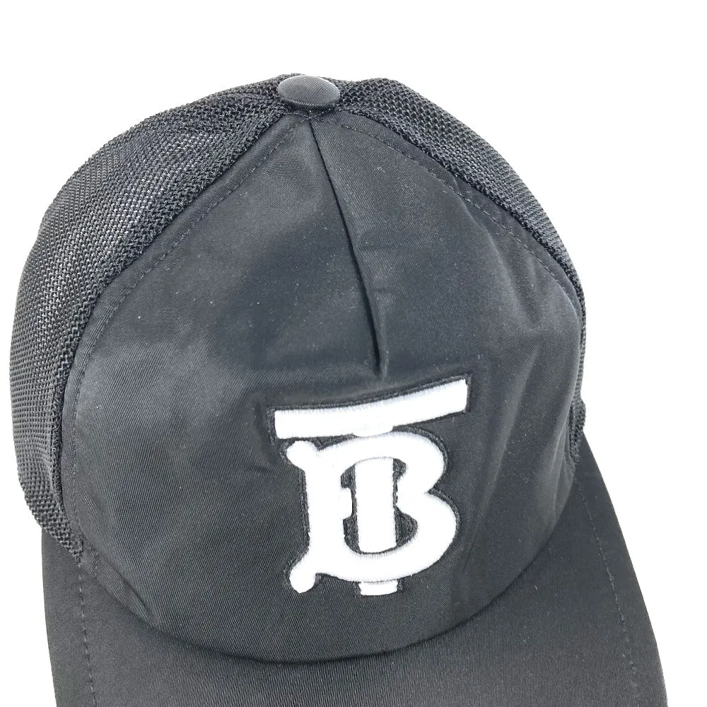 BURBERRY cap 8019211 Nylon black TB mens S Used Authentic