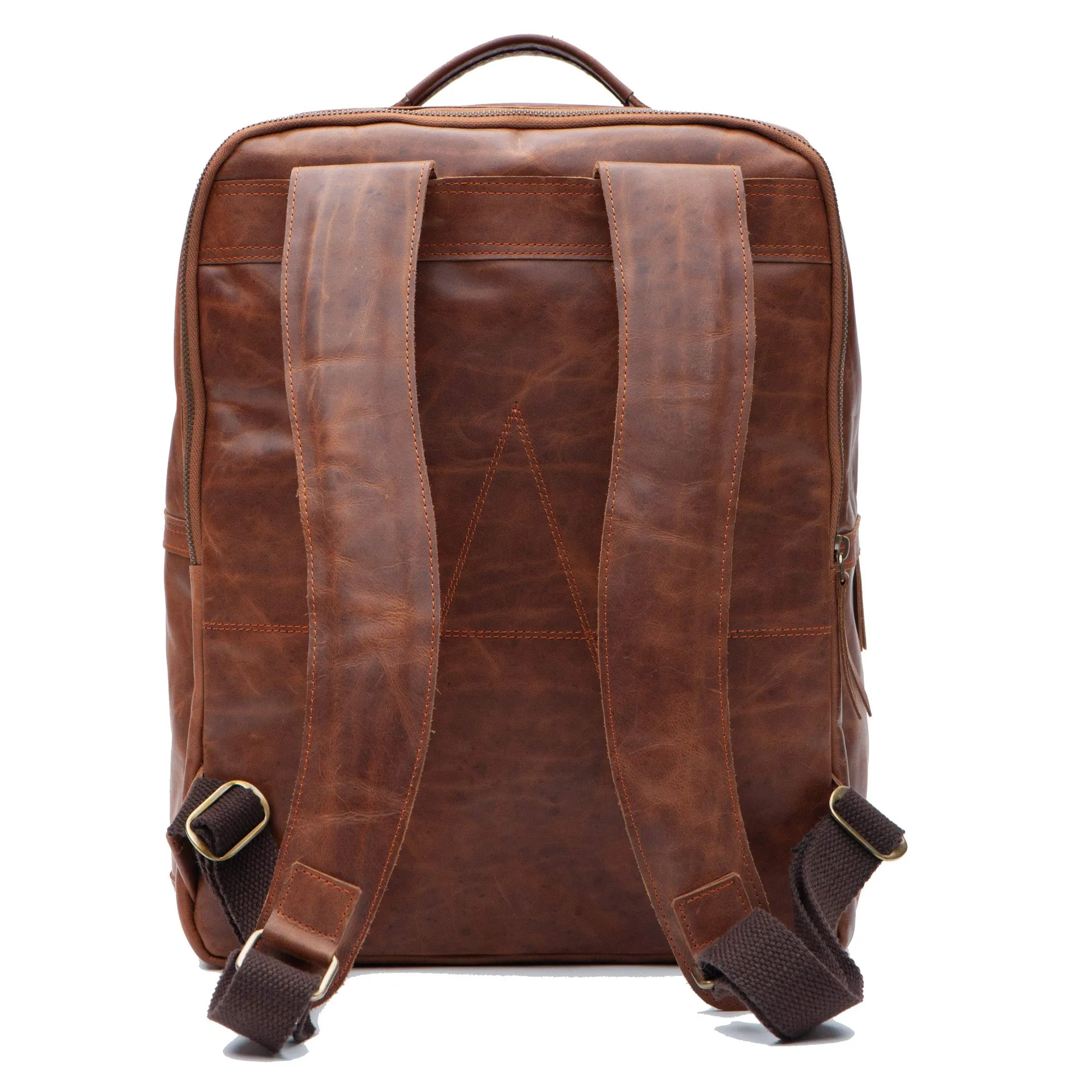 Burch's Vintage Brown Laptop Backpack