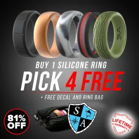 BUY 1 SILICONE RING   PICK 4 FREE