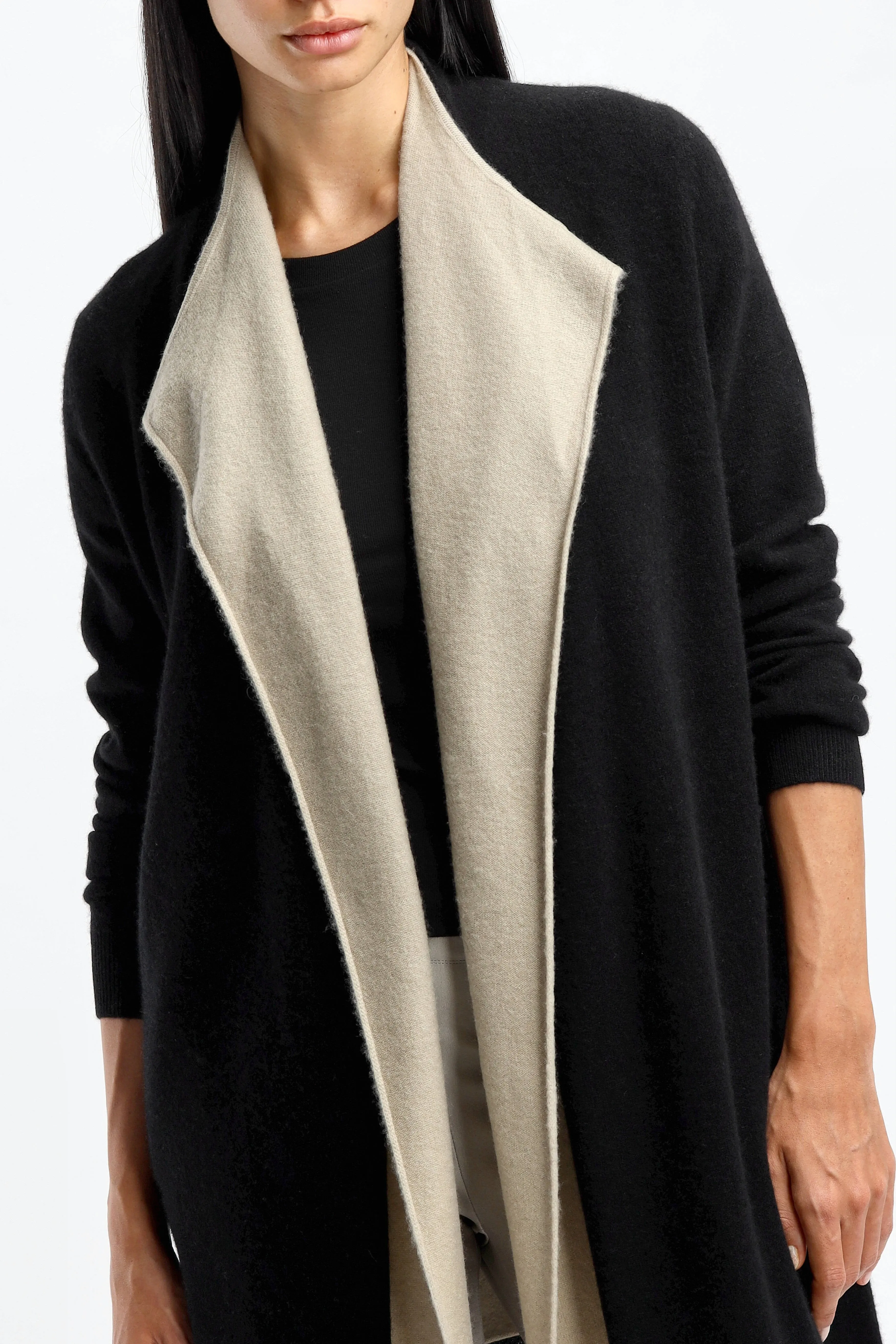 Cardigan Medium in Schwarz/Dark Chalk