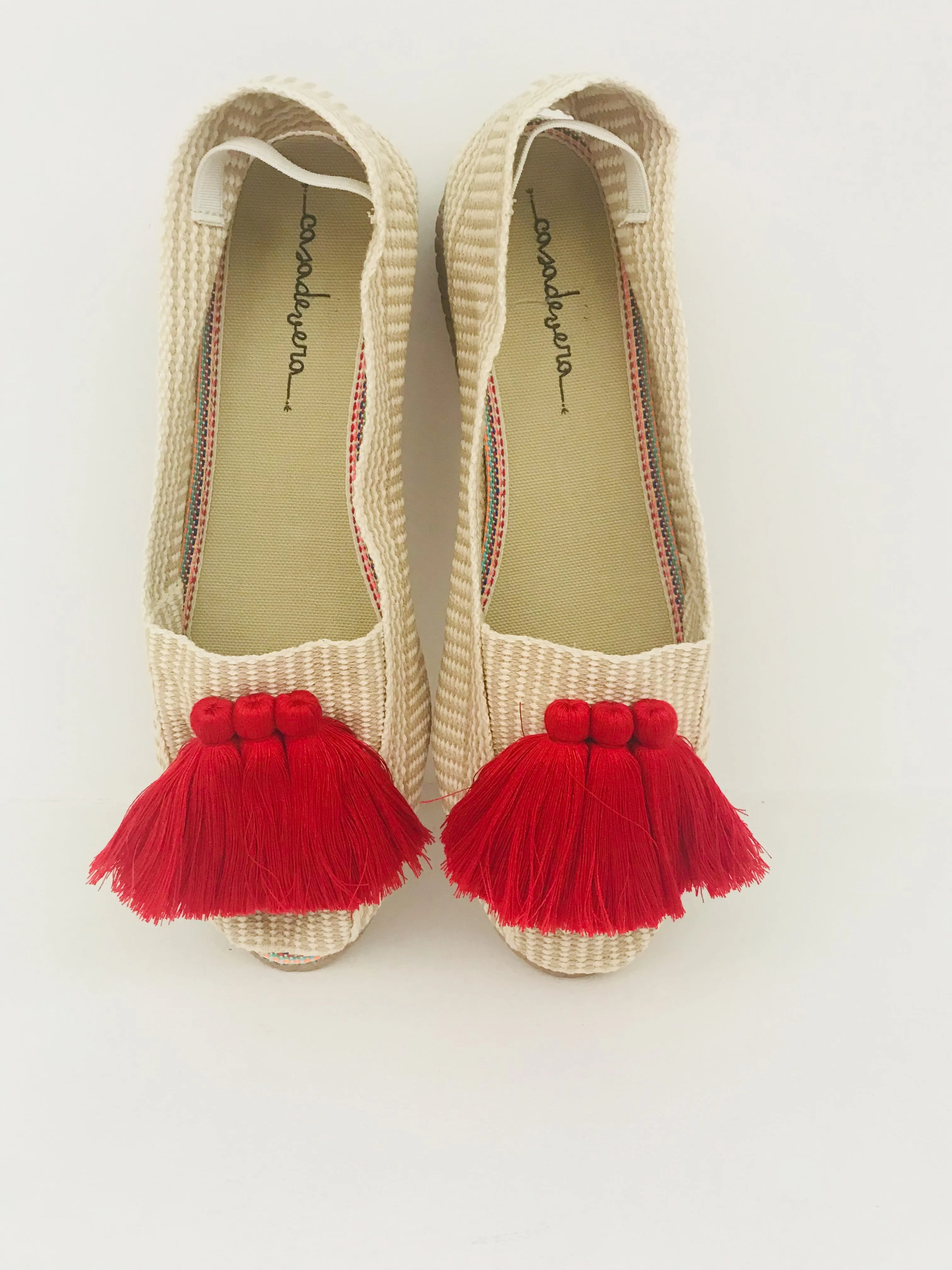 Casa de Vera Alaya Tassel Espadrillas in Red