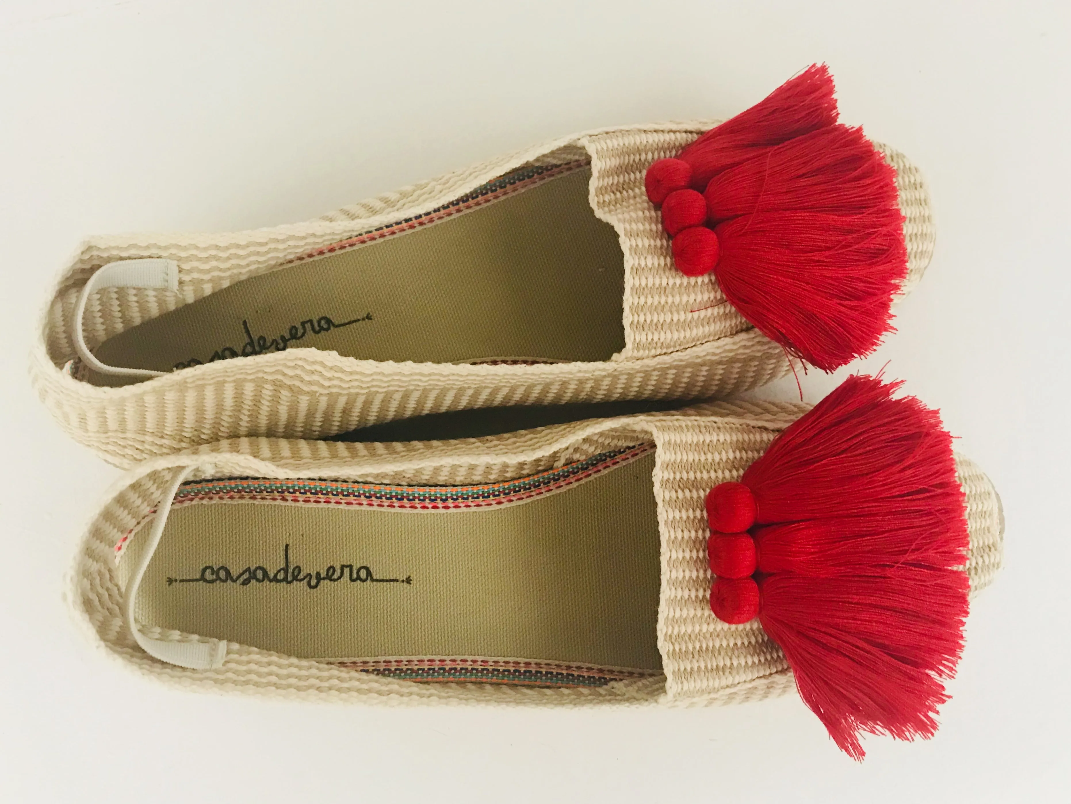 Casa de Vera Alaya Tassel Espadrillas in Red