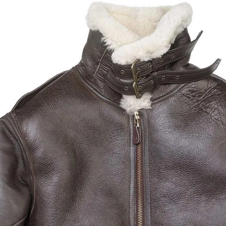 Cockpit USA Mens The General B-3 Sheepskin Bomber Jacket