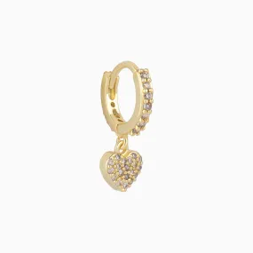 Dazzling Heart Earring Hoop