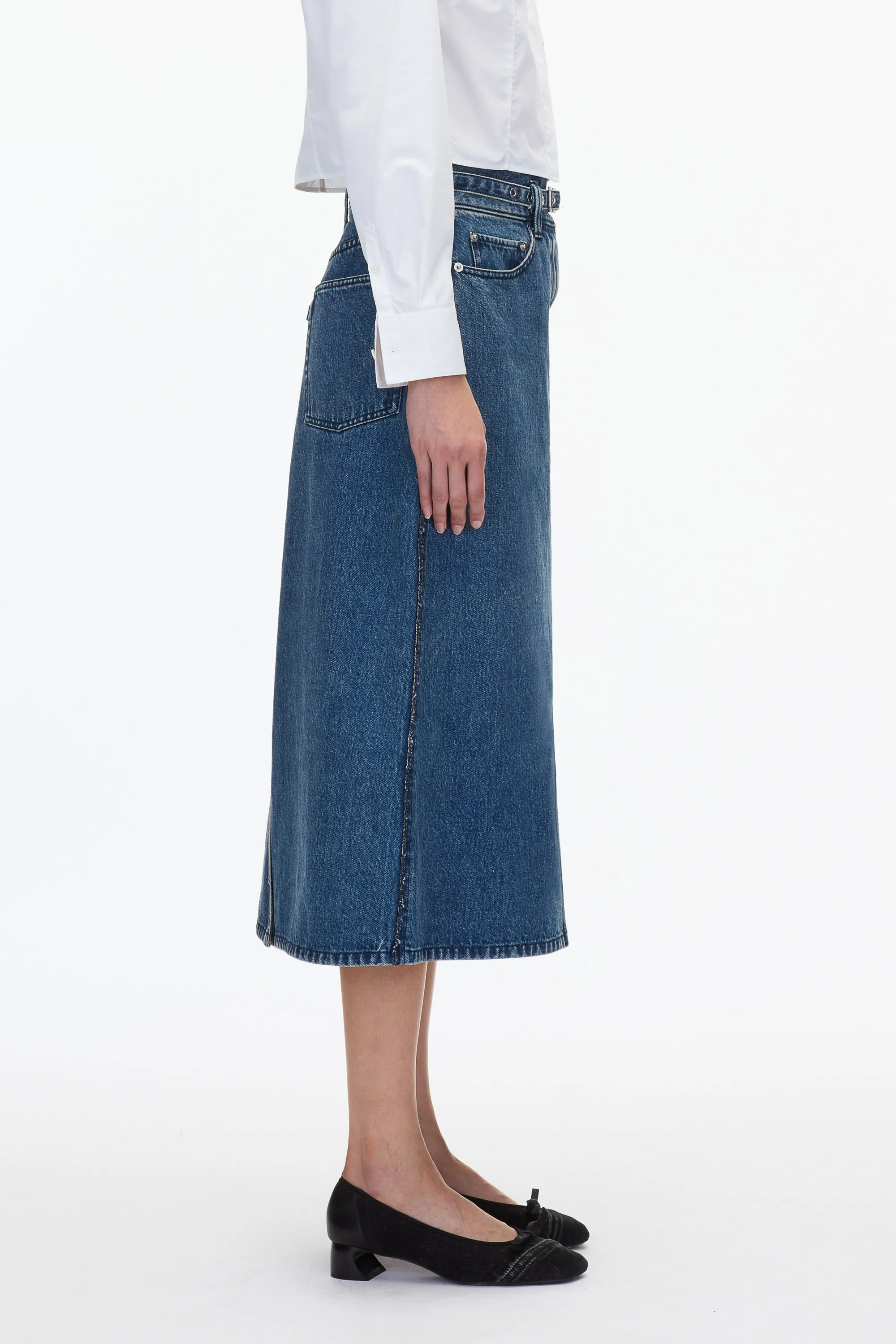 Denim A-Line Skirt