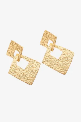 Diamond Tangled Golden Earrings