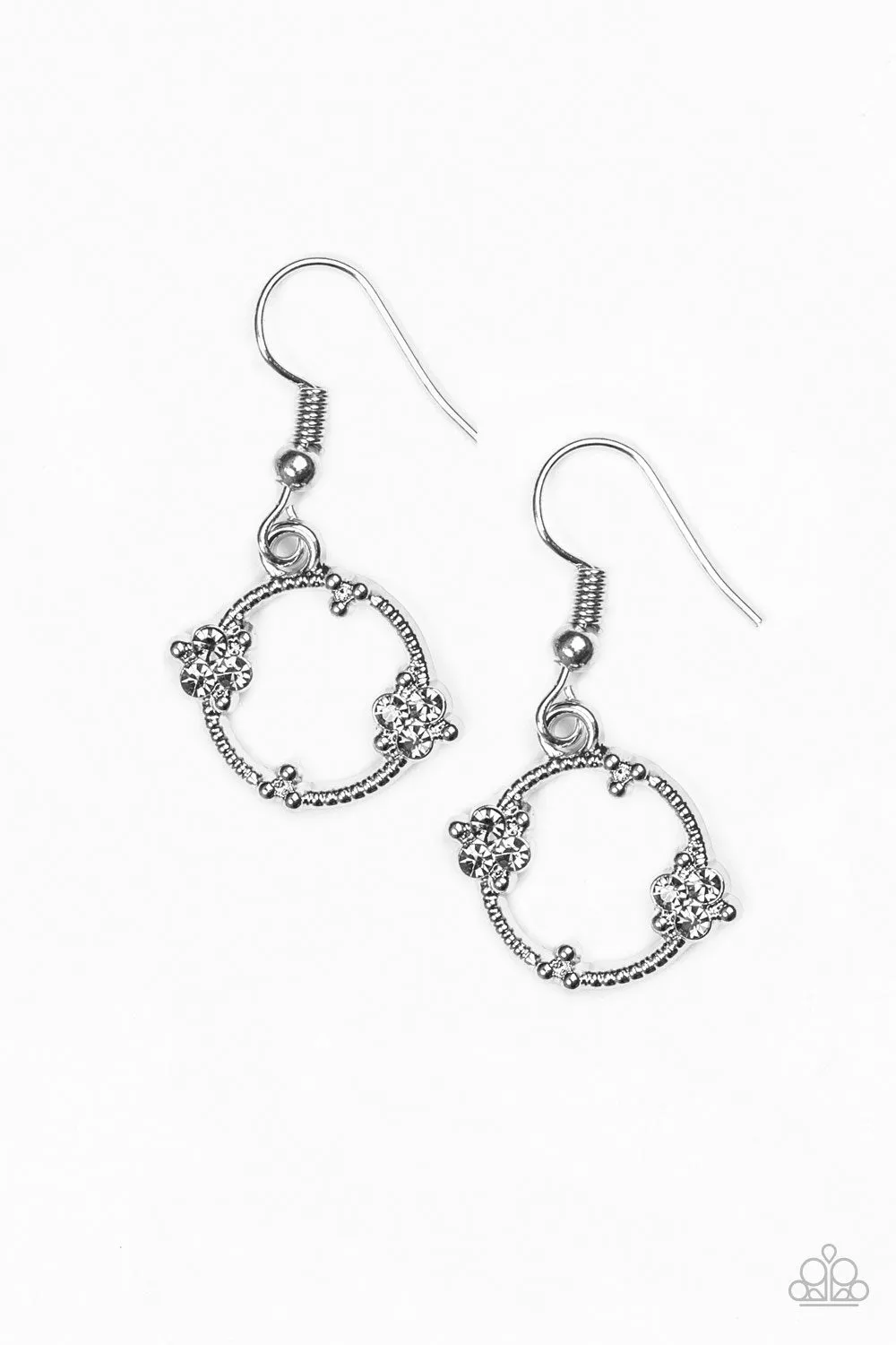 Double the Bubble Silver Earring - Paparazzi Accessories