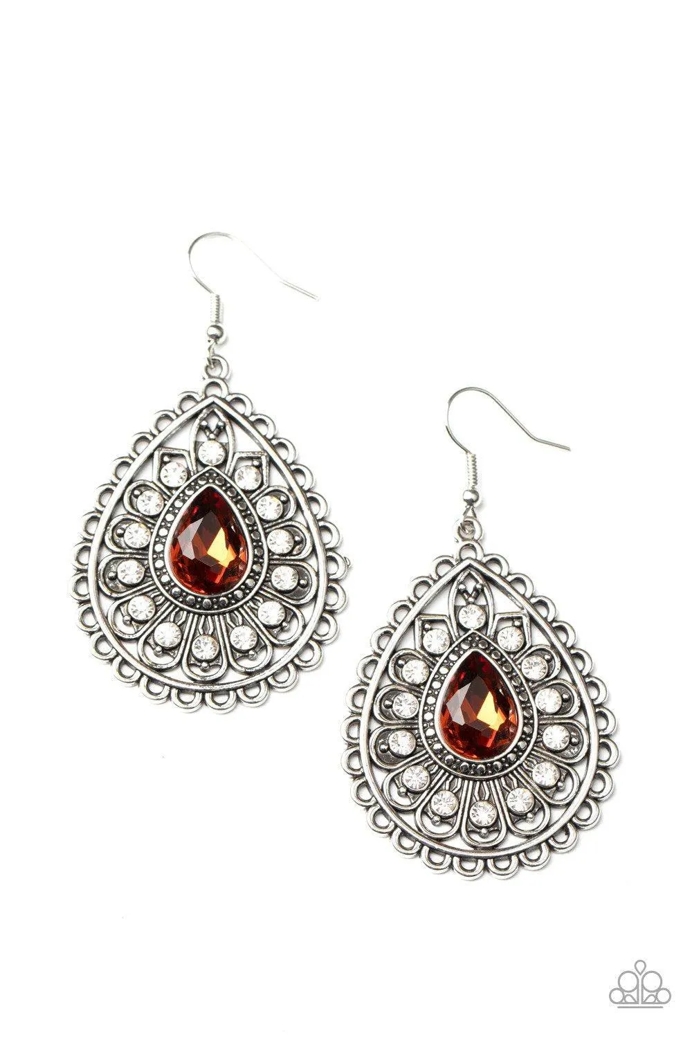 Eat, Drink and BEAM Merry Brown Earrings - Paparazzi Accessories