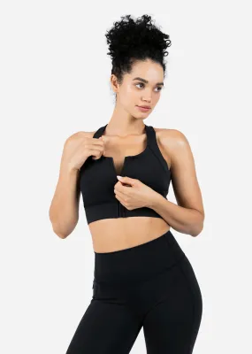 Embody Zip Bra Black