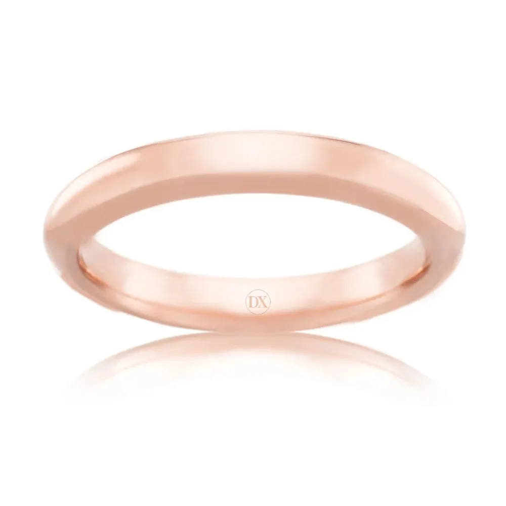 Full Dome 3mm - 9ct Rose Gold