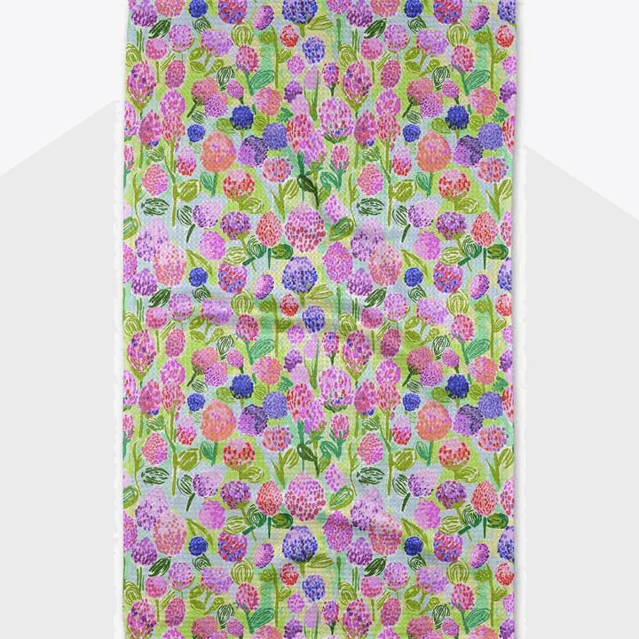 Geometry Spring Clovers Tea Towel