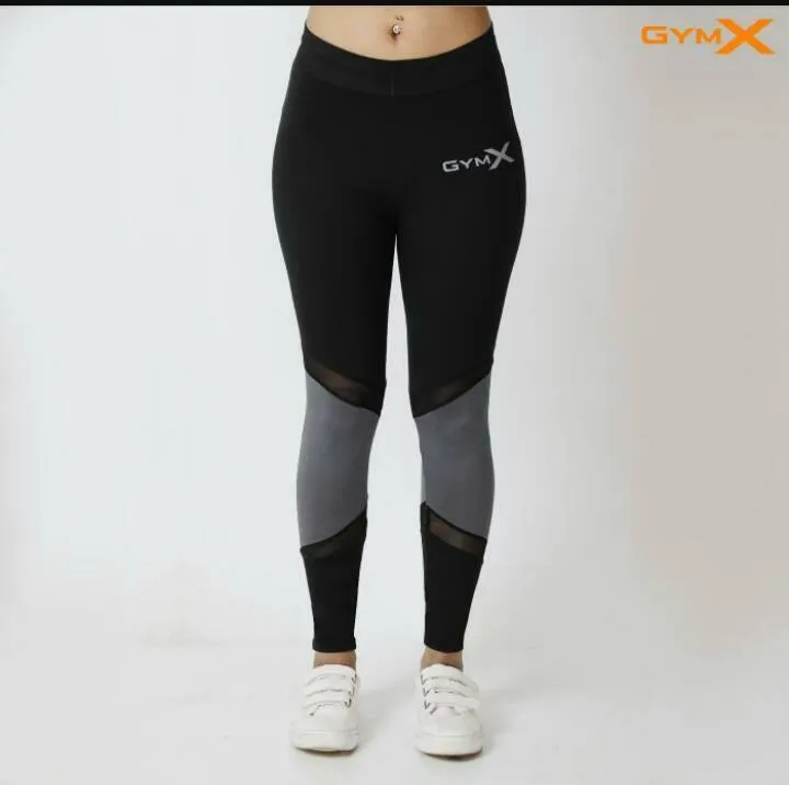 GymX Sculpted Leggings Black & Grey - Sale