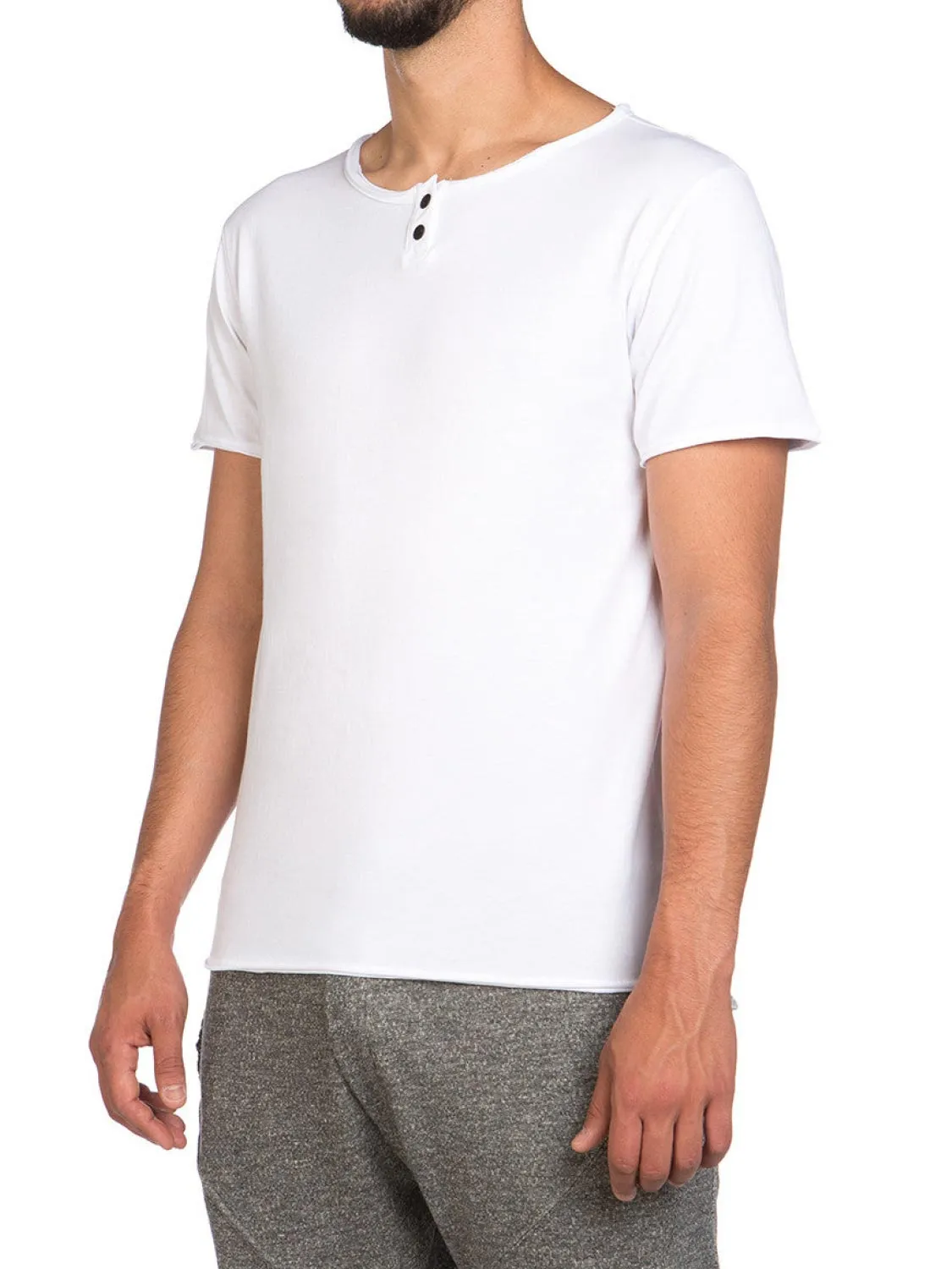 Henley Organic Cotton T-Shirt White