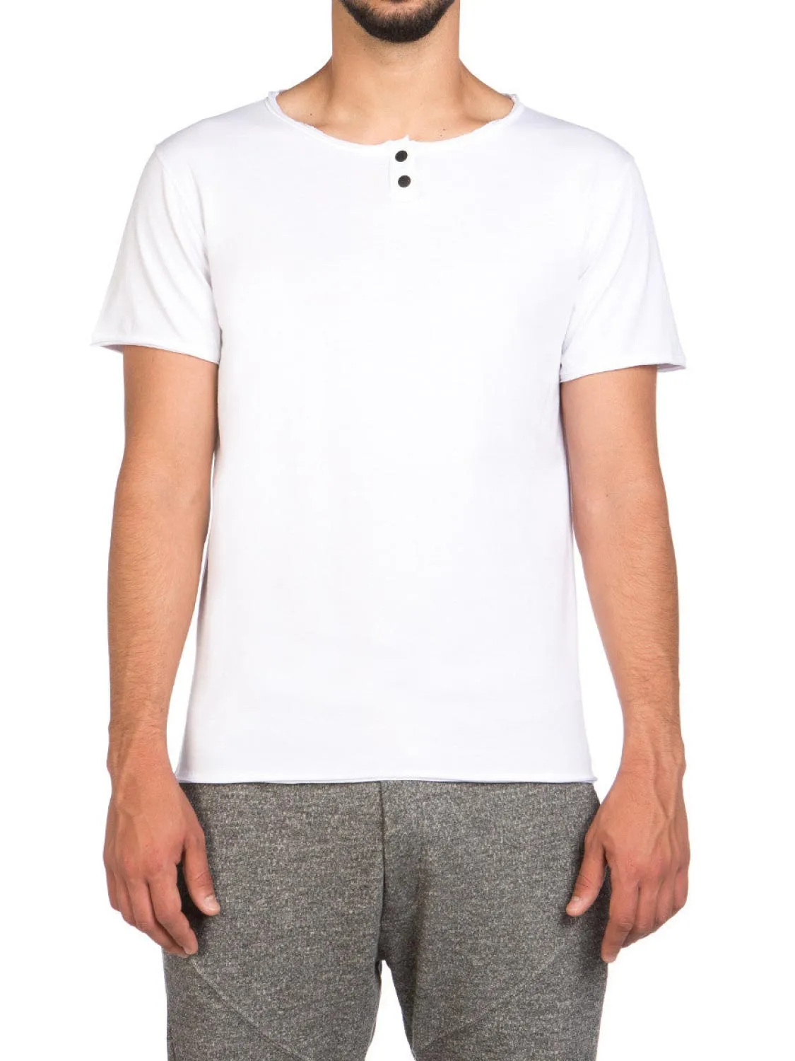 Henley Organic Cotton T-Shirt White