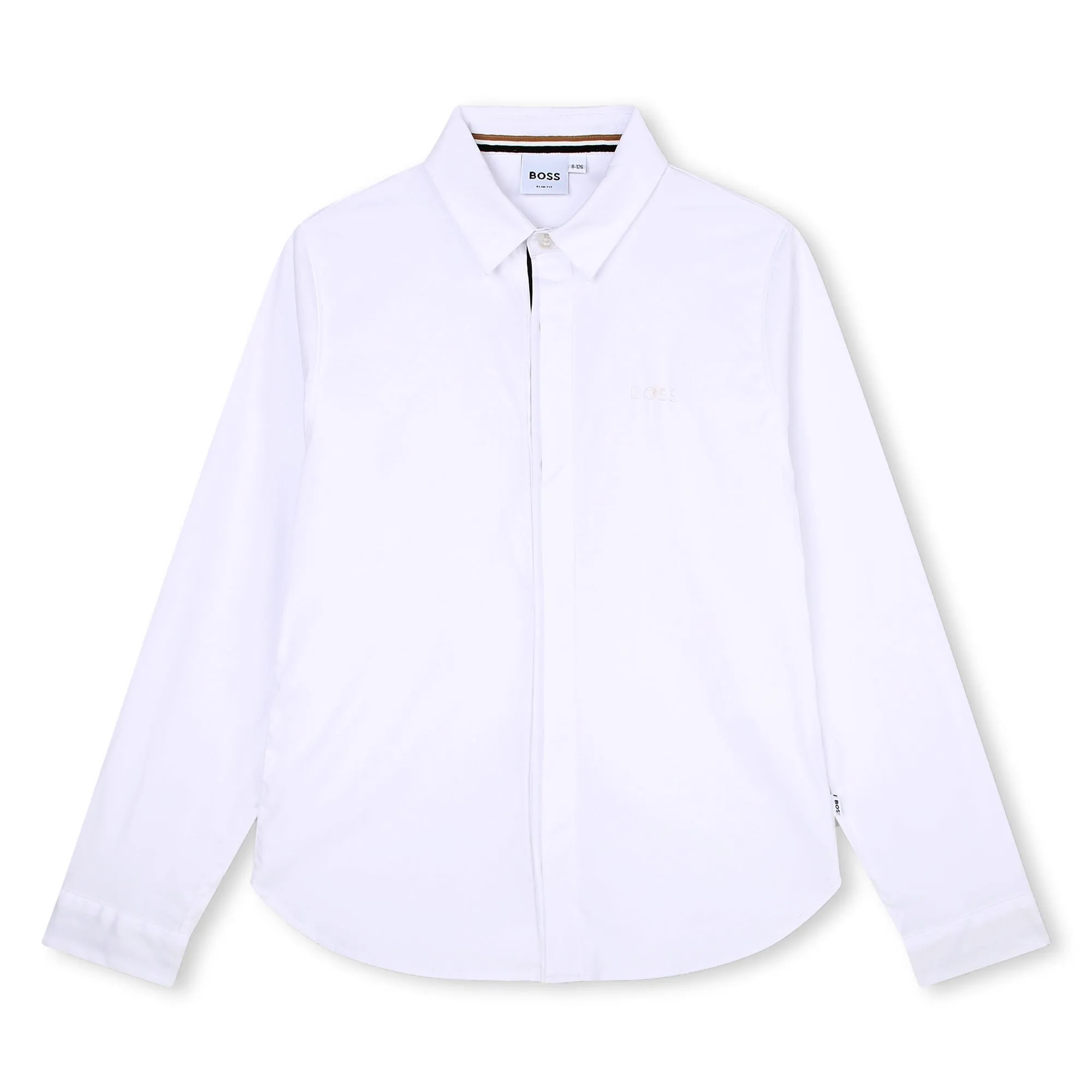 Hugo Boss Boys White Dress Shirt_J25Q03-10P