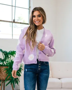 Janelle Lavender Daisy Cardigan