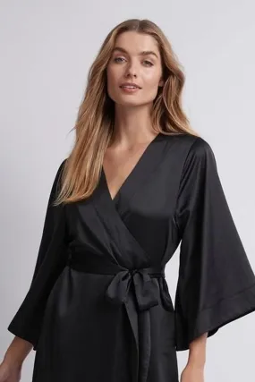 Jasmine Short Robe - Black