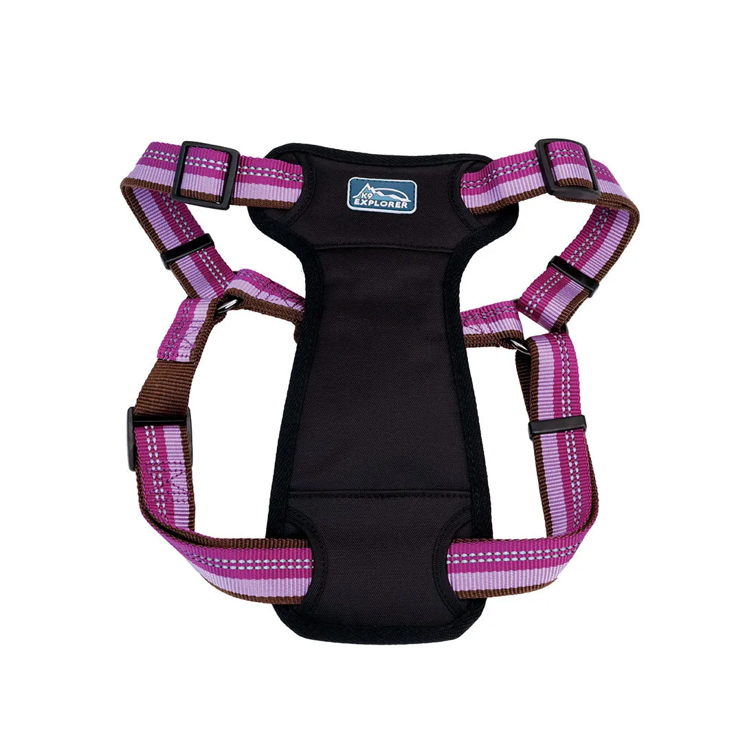 K9 Explorer Reflective Adjustable Padded Dog Harness, Rosebud Medium