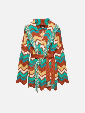 Kaleidoscopic Chevron Cardigan