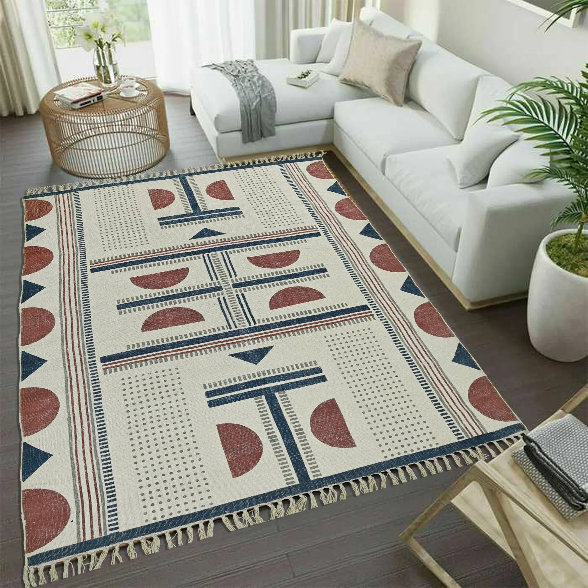 KARNIKA - BLOCK PRINTED COTTON RUG