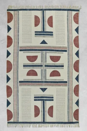 KARNIKA - BLOCK PRINTED COTTON RUG