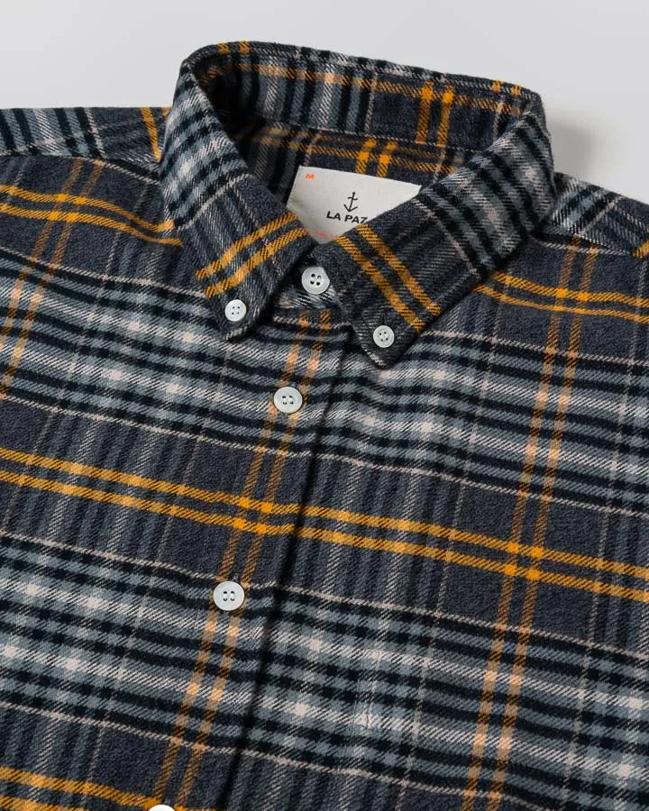 LA PAZ Branco Stone Blue Checks Button Down Shirt