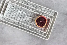 Large Herringbone Tray by Elizabeth Benotti