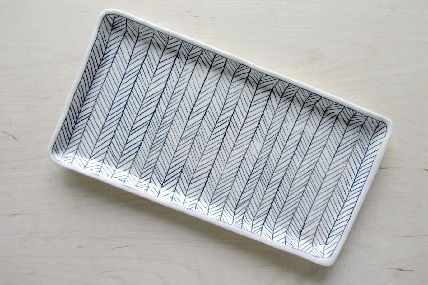 Large Herringbone Tray by Elizabeth Benotti