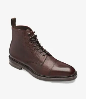 LOAKE - ROEHAMPTON Premium Derby Boot - Oxblood Grain