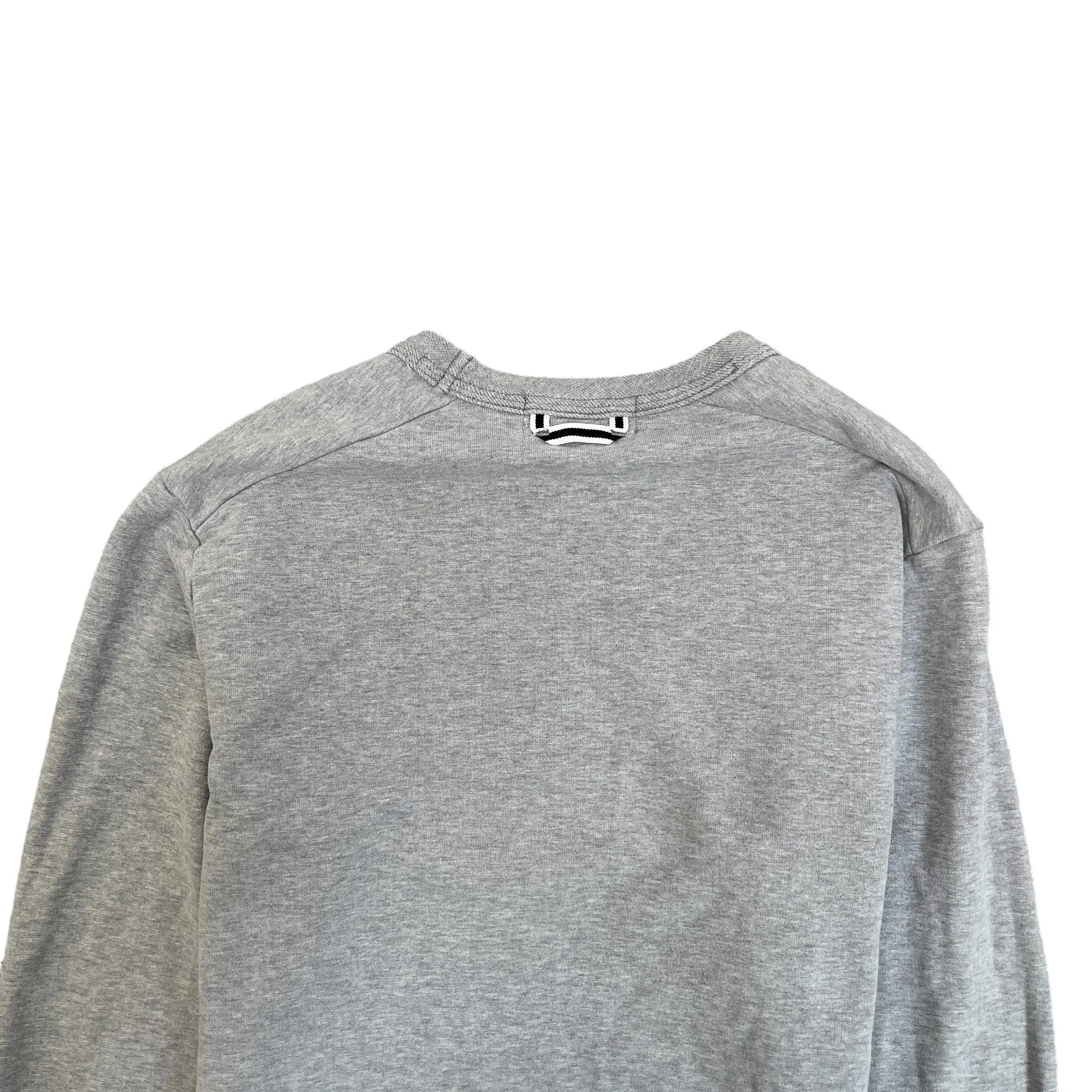 Men's Applique Logo Sweatshirt Grey Size L