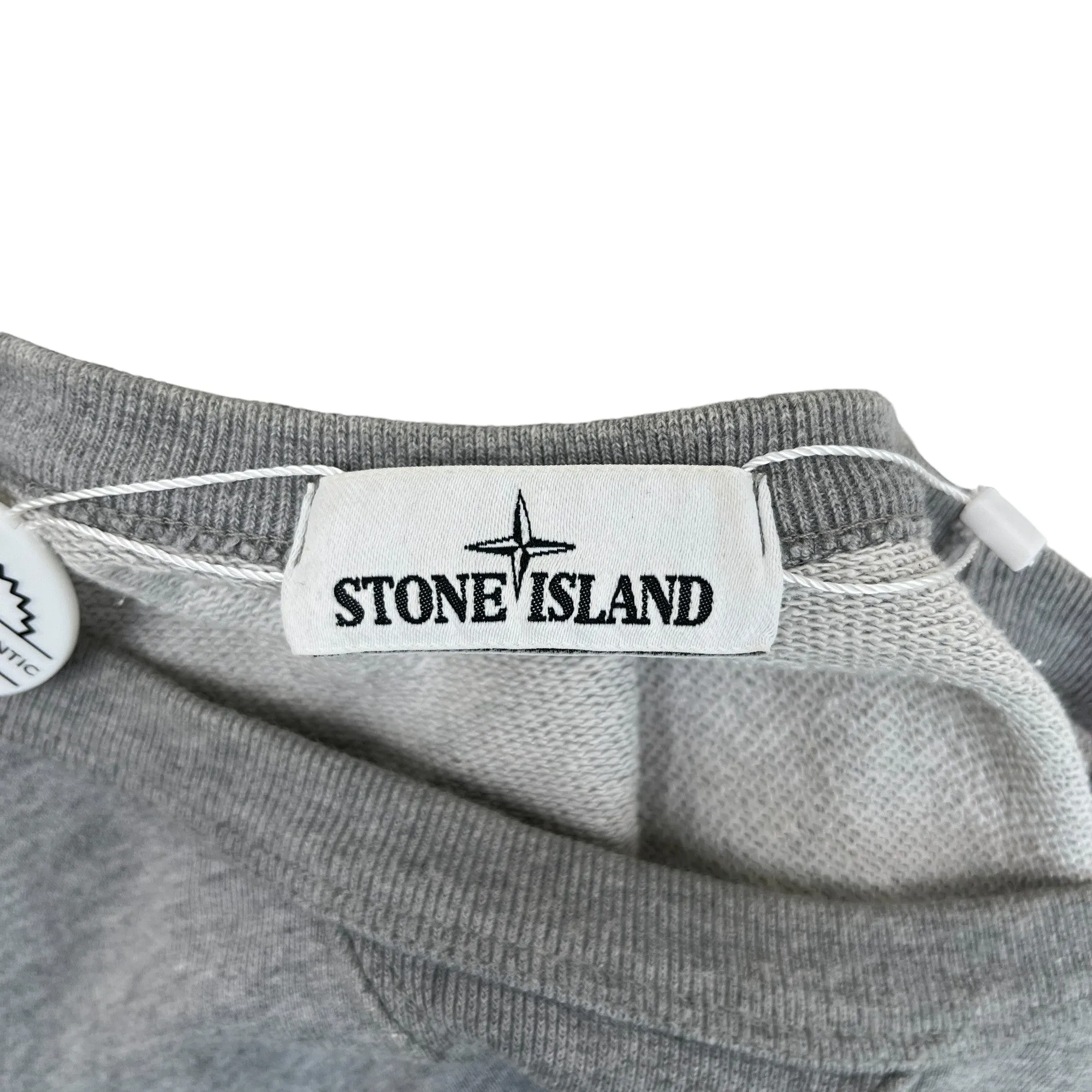 Men's Applique Logo Sweatshirt Grey Size XL