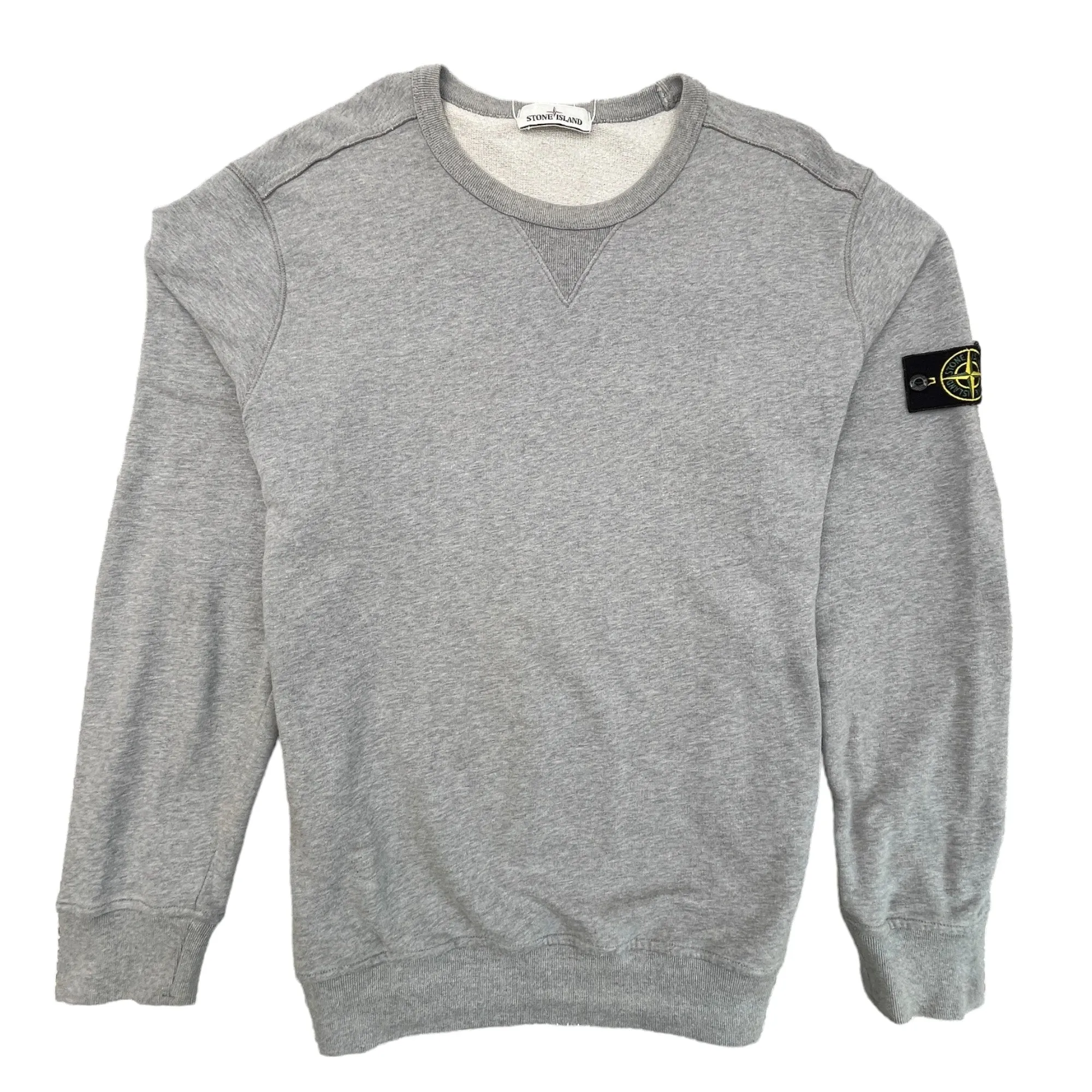 Men's Applique Logo Sweatshirt Grey Size XL