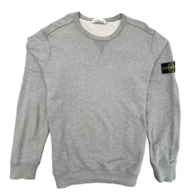 Men's Applique Logo Sweatshirt Grey Size XL