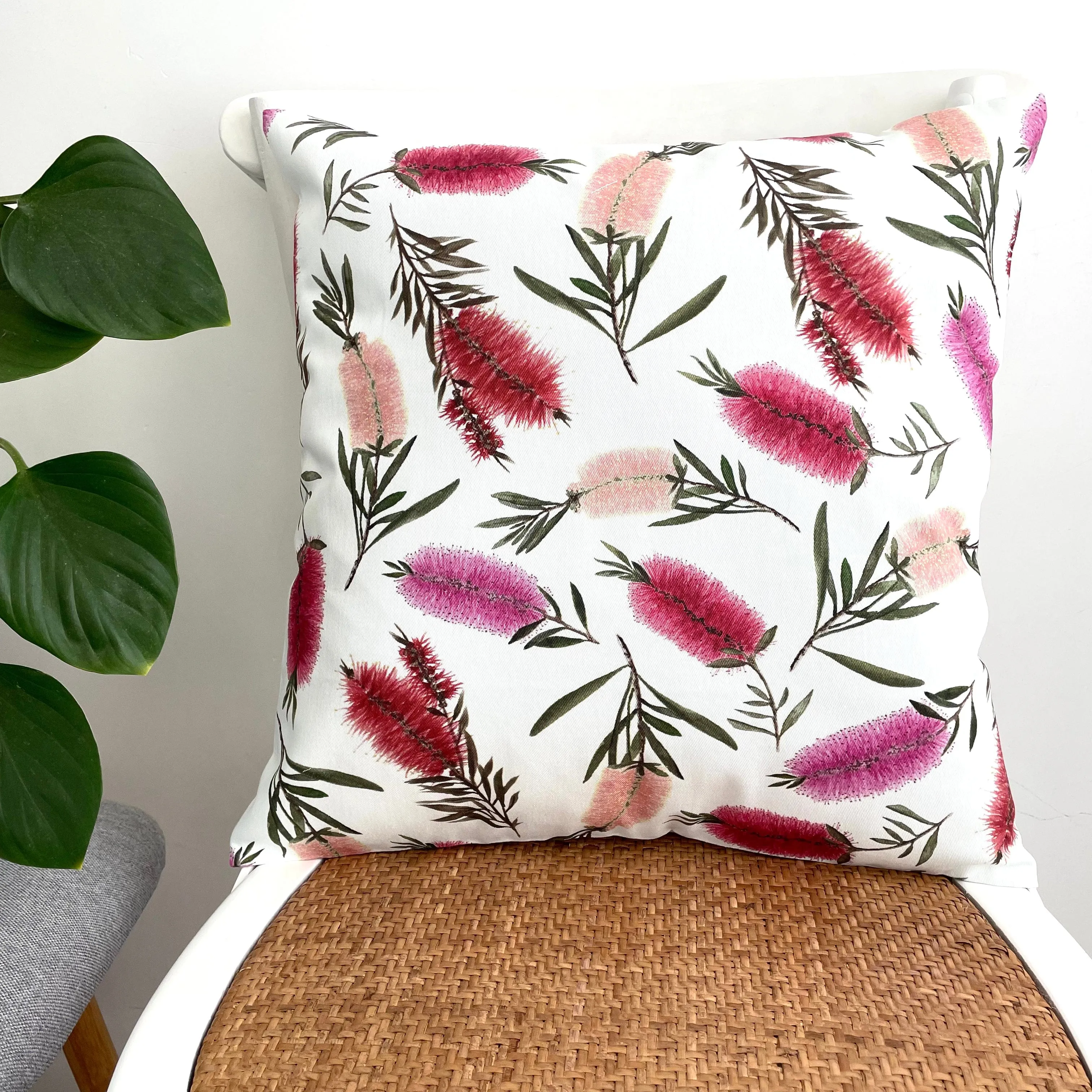 Multi Bottlebrush Cushion Cover Cotton Drill