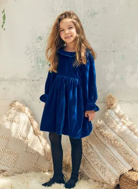 Nellystella Esra Dress in Blue Velvet