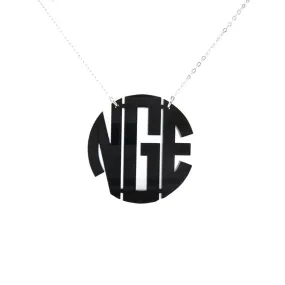 Nice Block Monogram Necklace (WS)