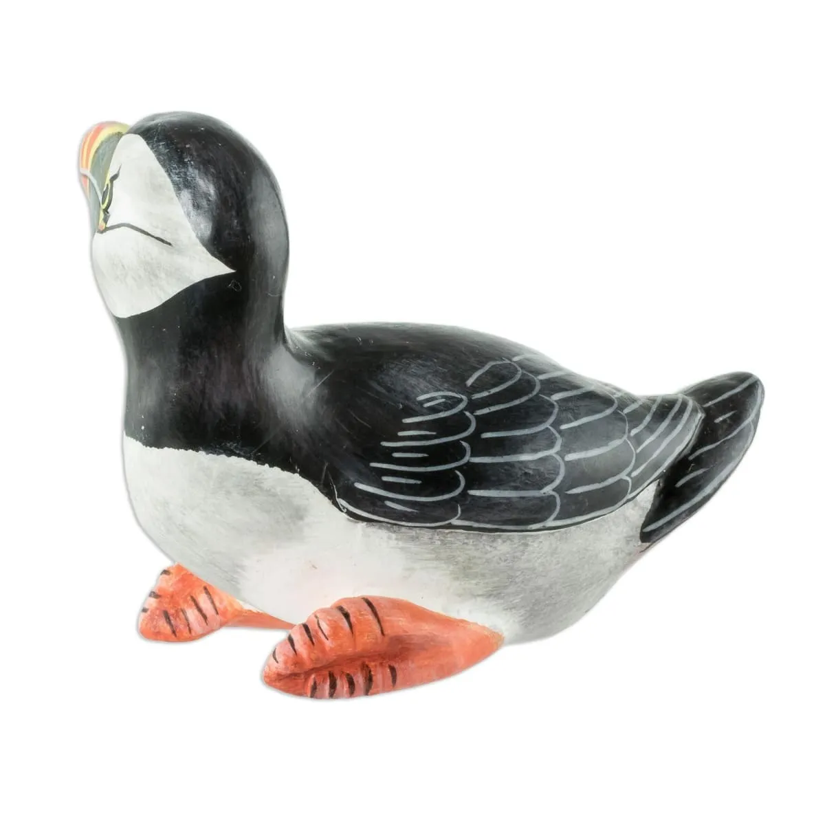 Novica Atlantic Puffin Ceramic Figurine