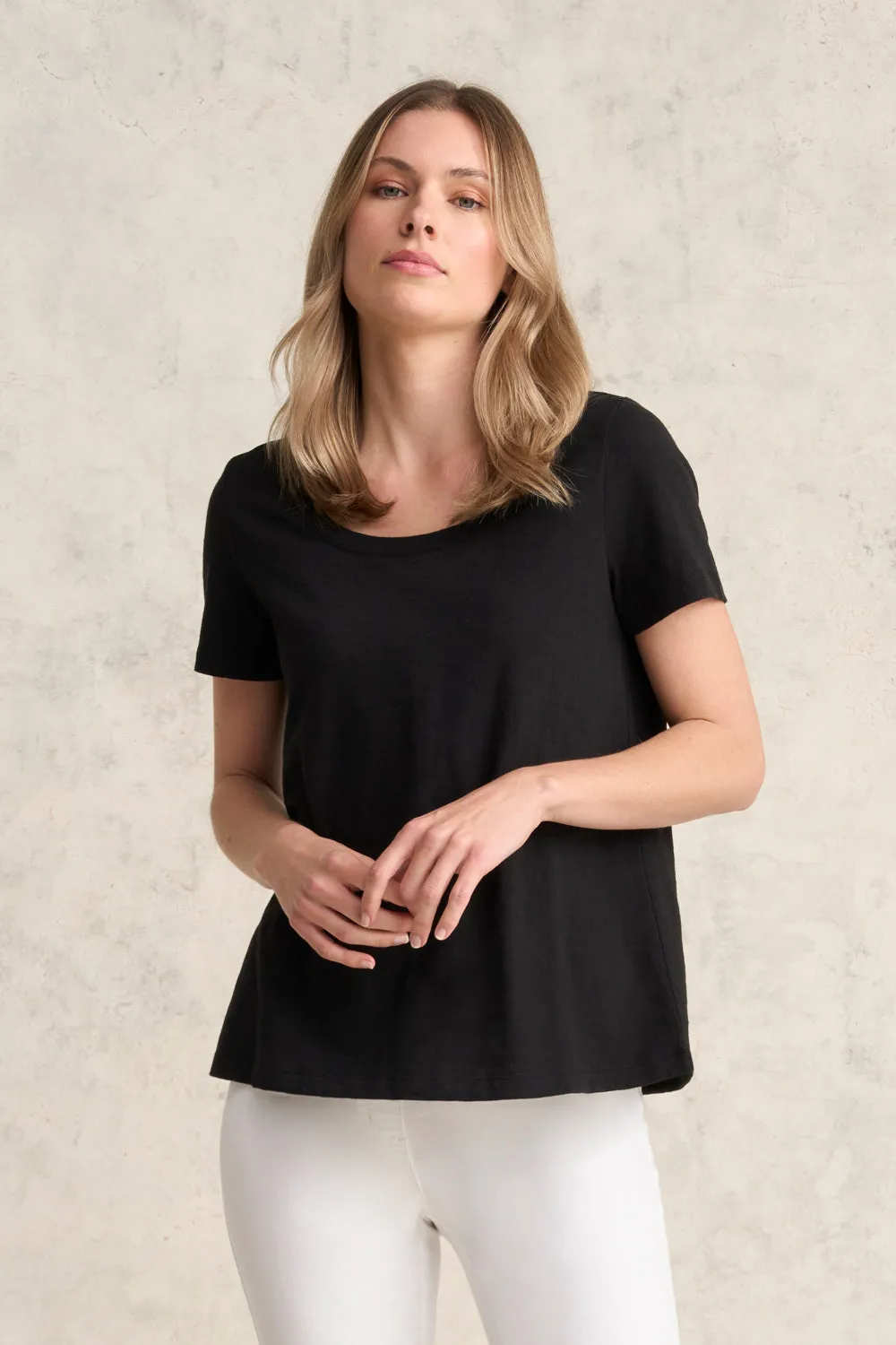 Organic Cotton Slub T-Shirt - Black