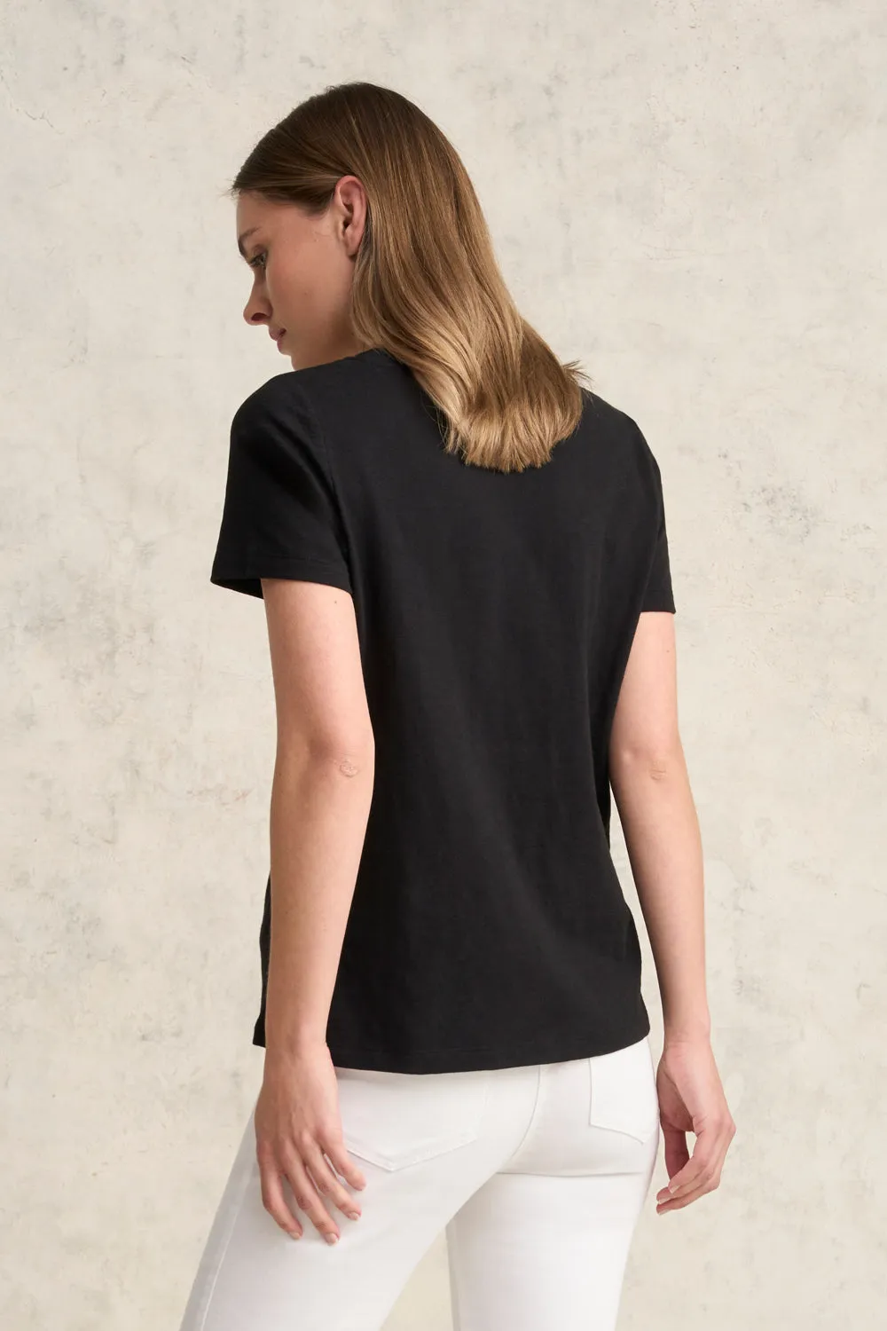 Organic Cotton Slub T-Shirt - Black