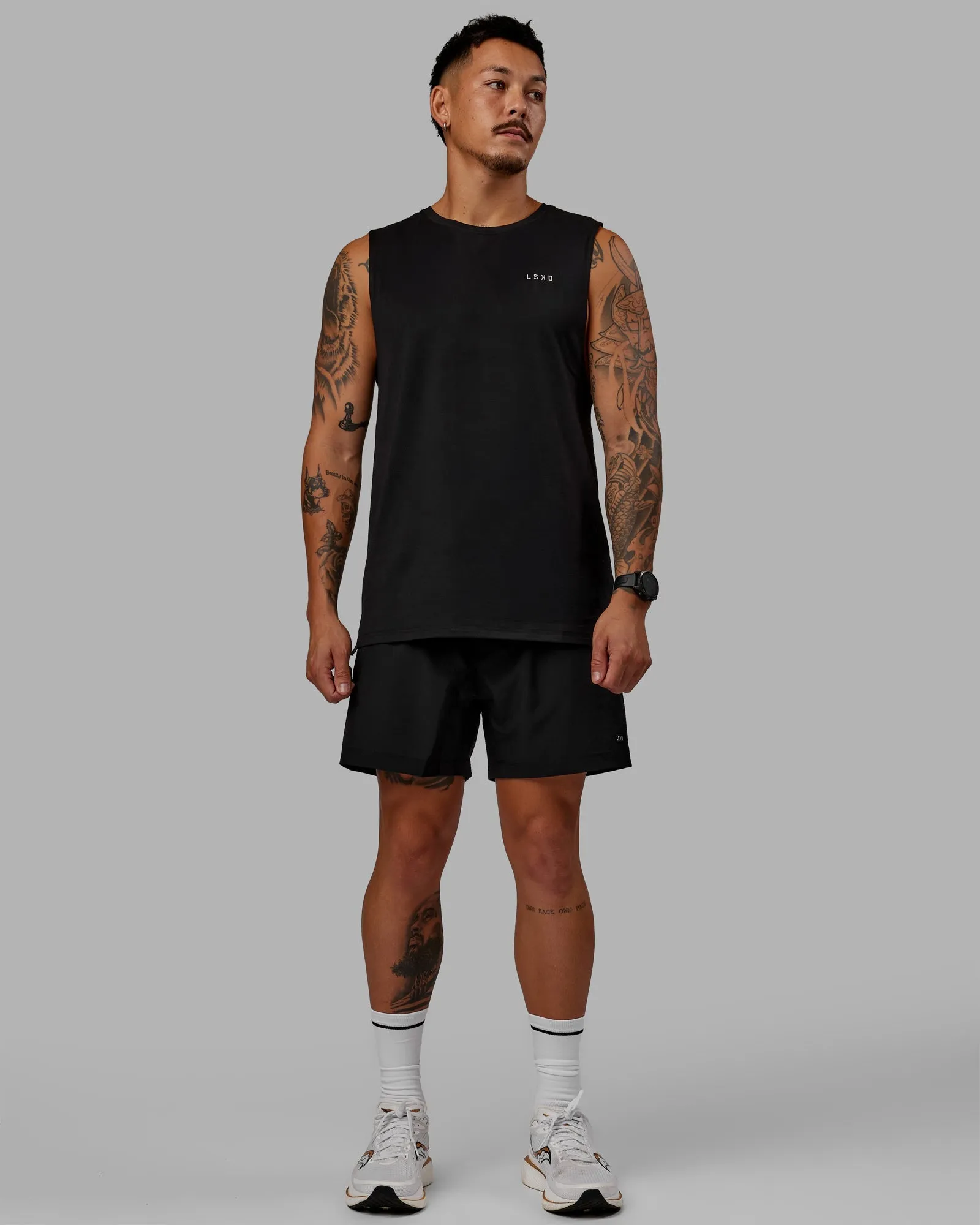 Perform VapourFLX Muscle Tank - Black-Reflective