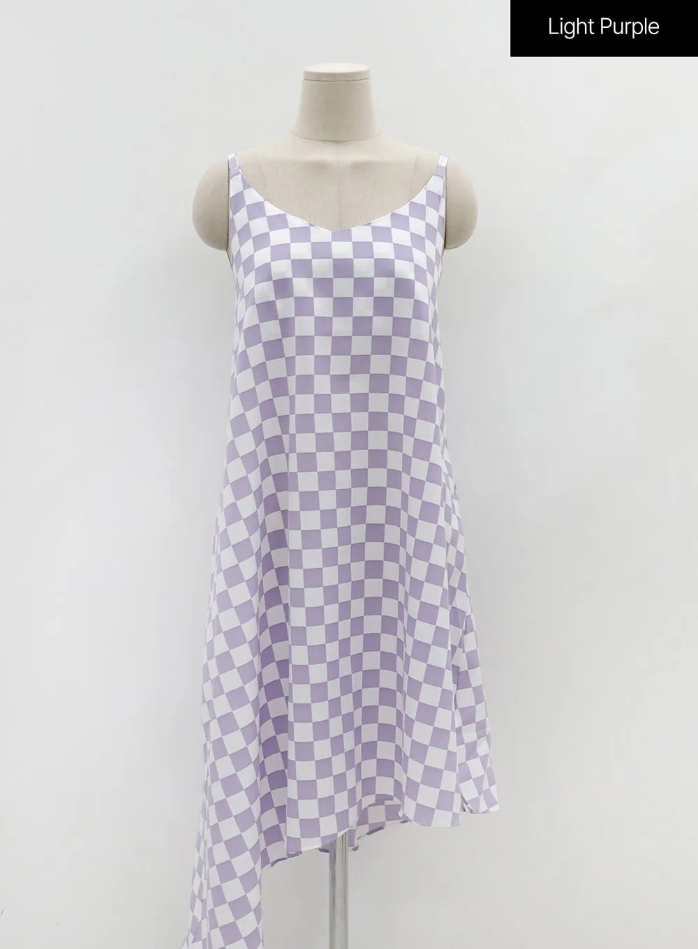 Plus Checked Sleeveless Dress IG09