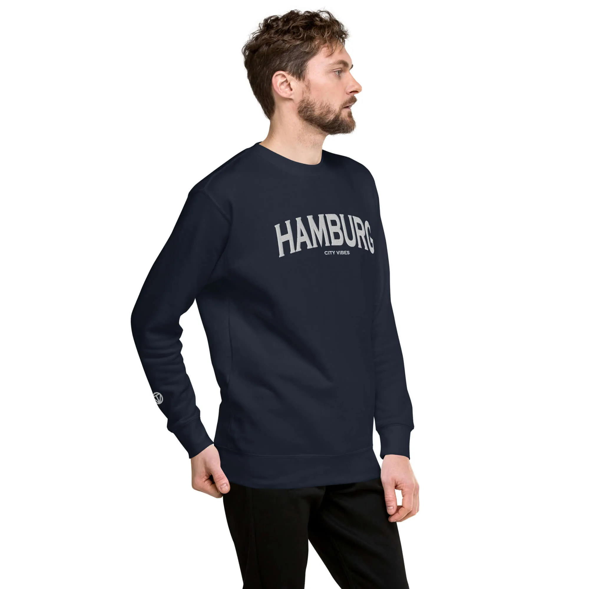 Premium Sweatshirt HAMBURG (Blau/Grau)