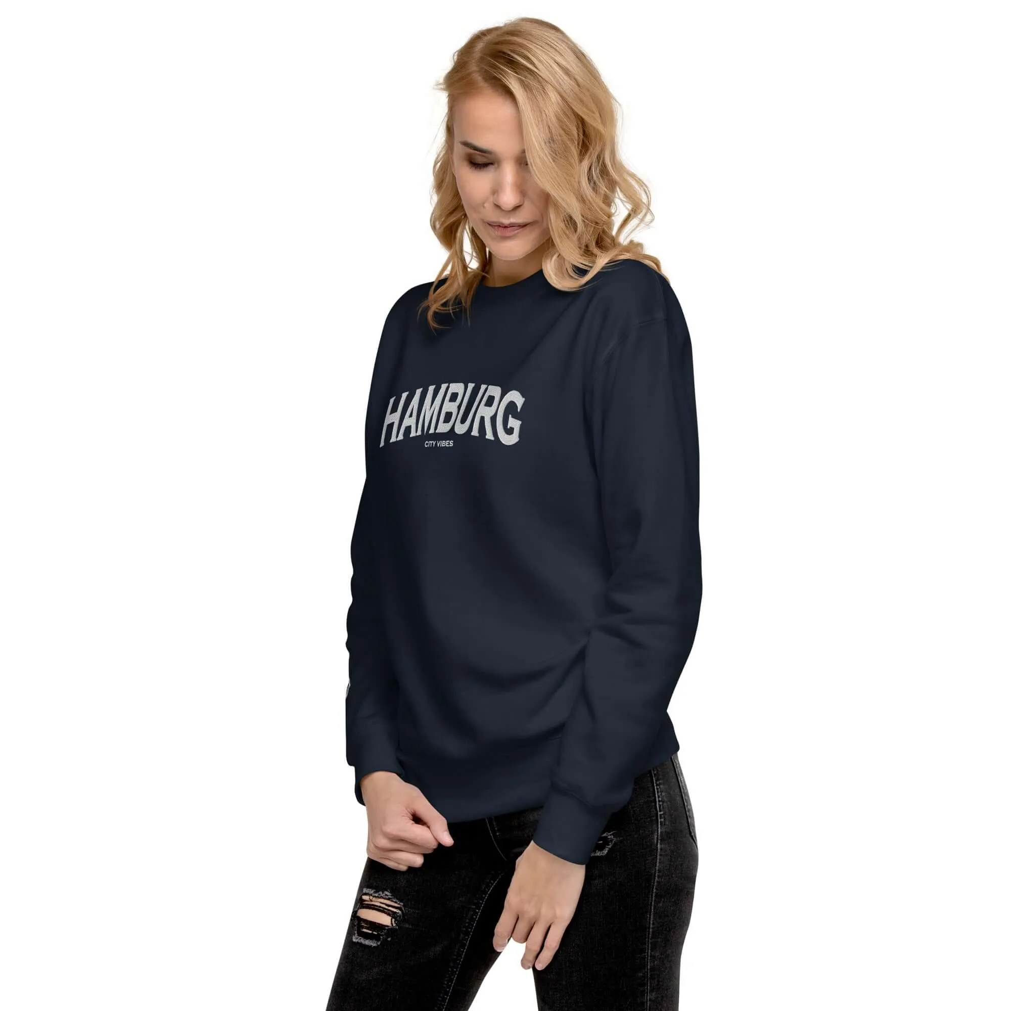 Premium Sweatshirt HAMBURG (Blau/Grau)